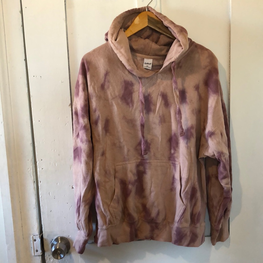 Jo & Co dust pink tie dye hoodie